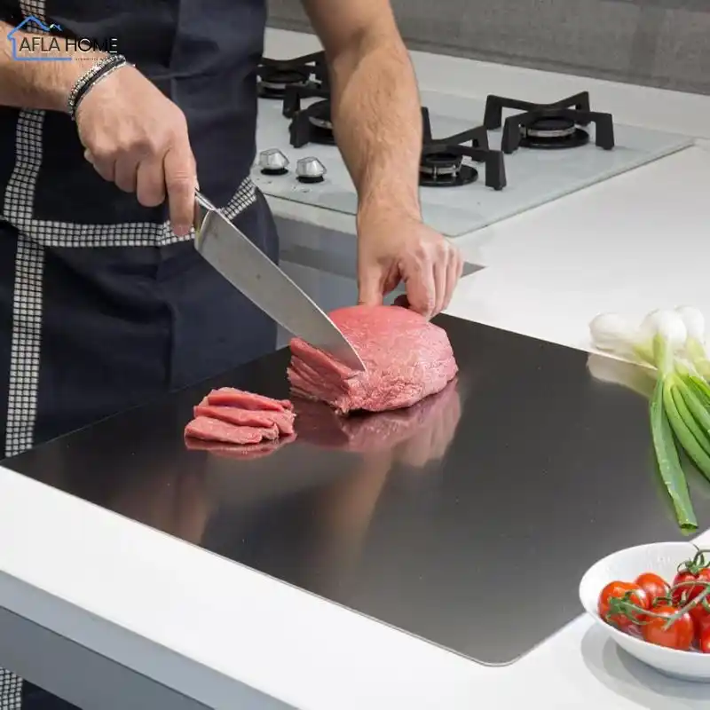 Planche à découper inox antibactérienne