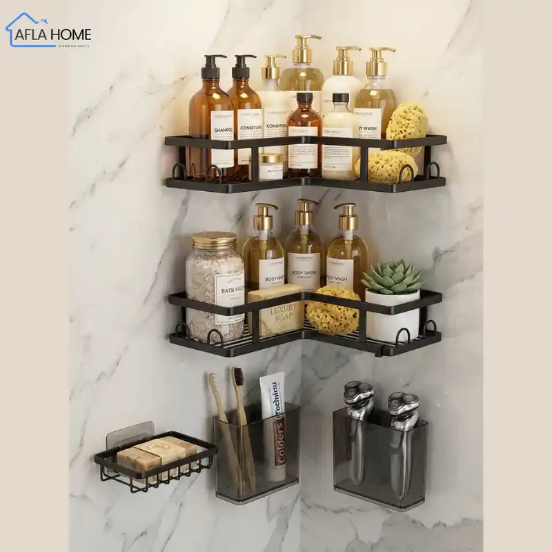 Étagère de douche d’angle sans perçage