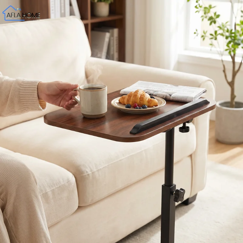 table d’appoint réglable pour lit et canapé