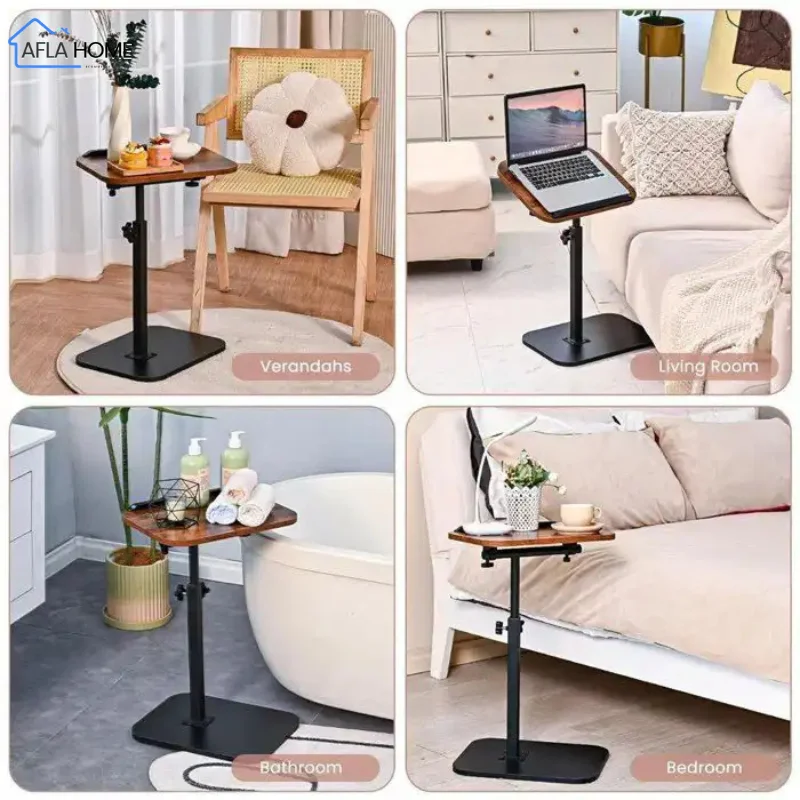 table d’appoint réglable pour lit et canapé